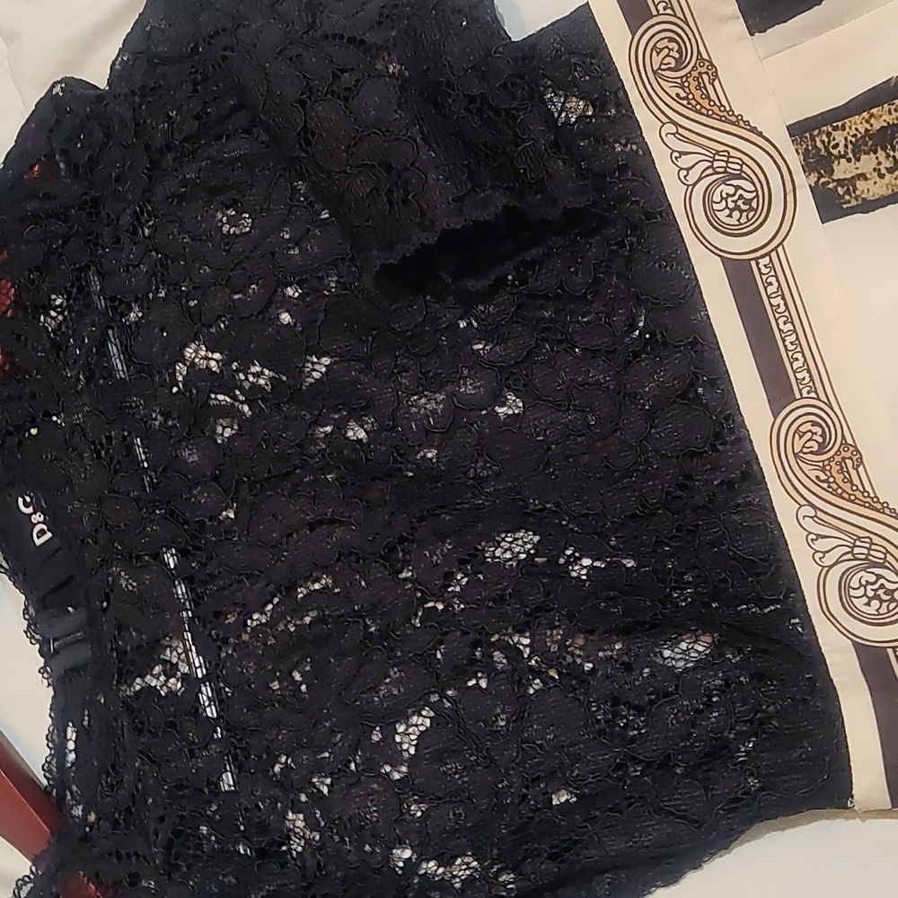 Dolce & Gabbana Italian Luxury Renaissance lace and satin dress sz 34 XS/ 0 - Picture 9 of 9